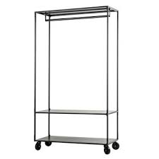 woood kledingrek rika metaal zwart hxbxd 180x100x43cm kopen opbergkasten wandrekken karwei kledingrek opbergkast wandrek