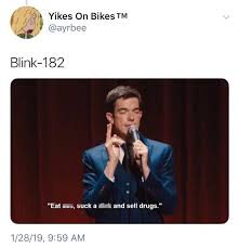 I look back on being 17 and think, 'oh my god, how did i not die?' i was always the squarest person in the cool room, and alternatively, sometimes the weirder person at the mainstream table. Pop Punk Bands Of The 2000s As John Mulaney Quotes Album On Imgur