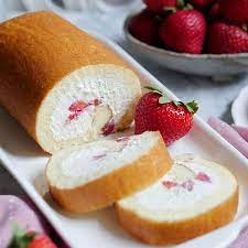Fresh Strawberry And Cream Japanese Cake Roll Recipe Japanese Cake Cake Roll Desserts
