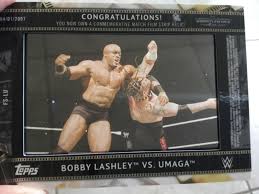 2021 Topps WWE Robert Lashley v Umaga Match Film Strip Relic /299