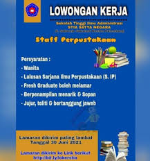 Check spelling or type a new query. Loker Staff Perpustakaan Stia Satya Negara Palembang Juni 2021 Sumsel Loker