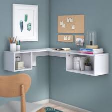 Once placed, add screws through the top and bottom of the workstation, securing it directly into the cleat. 21 Space Saving Wall Mounted Desks To Buy Or Diy Floating Desk Cheap Office Furniture Diy Corner Desk