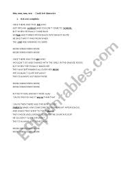 The cars had smashed so hard. Song Mm Mm Mmm By Crash Test Dummies Esl Worksheet By Silvianeider