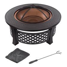 Cook your food over a real wood fire or use the porcelain coated charcoal pan for more a controlled cook. Cooking Grate 31 Wood Burning Heavy Duty Firepit Bowl With Pvc Cover Girapow Outdoor Fire Pit Fire Poker For Outside Camping Picnic Campfire Bonfire Patio Backyard Garden Bbq Spark Screen Fire Pits