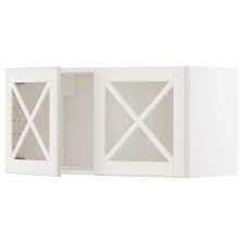 Metod Wall Cabinet With 2 Glass Doors White Bodbyn Off White Ikea Glasschrankturen Glastur Wandschrank