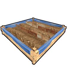 This huge raised garden box is approximatly 8 feet by 3 feet by 1 foot deep and stands off the ground 32 inches high. Large Planter Box Rust Wiki Fandom