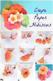 Patterns for making paper hibiscus. Diy Hibiscus Flower Template How To Make Crepe Paper Flowers