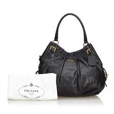 Is my prada purse real? Prada Vintage Leather Hobo Bag Black Leather Handbag Luxury High Quality Avvenice