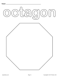 Free Printable Octagon Coloring Page Shape Coloring Pages Shapes Preschool Shapes Preschool Printables