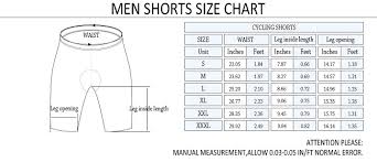 men shorts size