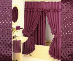 Double Swag Shower Curtain Liner And 12 Fabric Covered Shower Rings Burgundy Double Swag Shower Curtain Curtains Swag Curtains