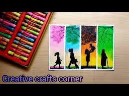 Women S Day Special Oilpastel Drawing For Beginners Four Seasons Oilpastel Drawing Youtube Oil Pastel Paintings Drawing For Beginners Oil Pastel Art