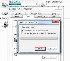 Check Your Hard Disk For Errors In Windows 7