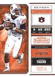 Carolina panthers quarterback cam newton is preparing for his first career super bowl in a season where he may also be honored as the nfl's mvp newton would find success quickly at auburn. Sports Outdoors 2018 Panini Elite Draft Picks 15 Cam Newton Auburn Tigers Football Card Base Singles