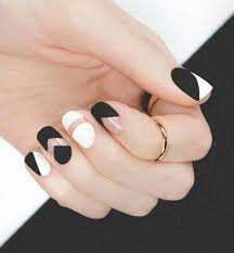 Black And White Nail Art For Short Nails Pin On Short Nails Design