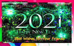 Happy new year, 2021 numbers on green fir branches and holiday ornaments on white background. Best 150 Happy New Year 2021 Messages Sms Greetings Images