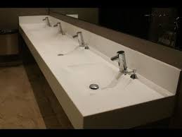 Contemporary décor or minimal bathroom space make a pedestal basin vanity pop. Commercial Bathroom Vanity Youtube