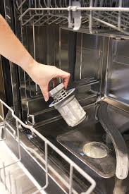 If the dishwasher has buttons or dials on the front, take time to clean around them every month. How To Clean A Dishwasher Cleaning Your Dishwasher House Cleaning Tips Diy Dishwasher Cleaner