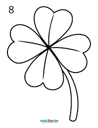 Repeat the step 3 to draw 3 more petals. How To Draw A Four Leaf Clover Step By Step Pictures