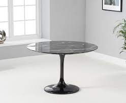 Maybe you would like to learn more about one of these? Mark Harris Brittney Round Black Marble Effect Top 120cm Dining Table Cfs Furniture Uk