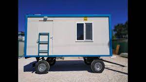 21 m2 verandalı konteyner ev. Konya Da Satilik Romorklu Karavan Konteyner 4 Tekerlekli Donerli Karavan Konteyner Ev Youtube