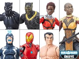 T'challa is the black panther—a righteous king, noble avenger, and fearsome warrior. Black Panther Marvel Legends Wave 1 Set Of 6 Figures Okoye Baf
