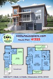Narrow lot house plans make the most out of less space. House Plan 41359 Narrow Lot Style With 1880 Sq Ft 3 Bed 2 Bath 1 Half Bath