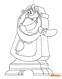 Printable coloring pages of cogsworth, lumiere, fifi, mrs potts and chip from disney's beauty and the beast. Beauty And The Beast Coloring Pages 4 Disneyclips Com