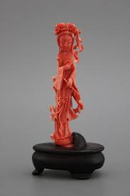 Red coral represents mars in vedic astrology and possesses a warming, energizing influence. A Carved Chinese Red Coral Figure Of A Guanyin 19 20th C Rob Michiels Auctions