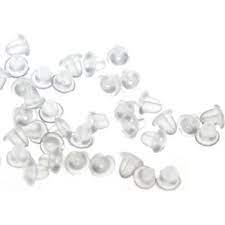 100 embouts-fermoirs silicone pour boucles d'oreilles - Achat / Vente boucle  d'oreille 100 embouts-fermoirs silico -