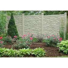 Simtek Ecostone 6 Ft H X 6 Ft W Beige Composite Fence Panel Fp72x72beg The Home Depot Fence Landscaping Backyard Fences Garden Fence