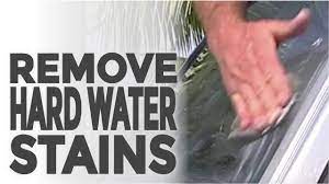 Hard water should be removed regularly in order to prevent it from drying into stains. Learn How To Remove Hard Water Stains From Glass On A Boat Or Home Youtube