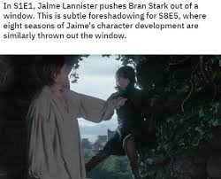 Jaime Lannister Pushing Bran Was An Omen The Bells Know Your Meme