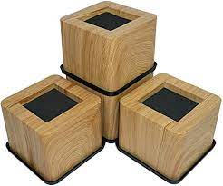 The wood is smooth and ready to painted or stained to match the color of your Amazon Com Miix Hoom Bed Risers 3 Inches Heavy Duty Wooden Color Furniture Risers 4pcs Sofa Couch Risers Or Table Risers Light Wood Color Home Kitchen