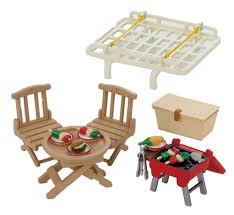 Calico Critters Sylvanian Families Family Barbeque Bbq And Car Carrier Set Epoch Sylvanianfamilies Calico Critters Furniture Picnic Set Roof Rack