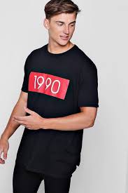 Boohoo Oversized T Shirt With 1990 Print Long Sleeve Tshirt Men Mens Tshirts Mens Tees
