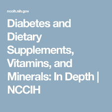Diabetes And Dietary Supplements Dietary Supplements Vitamins Dietary