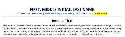 How To Include A Linkedin Url On Your Resume Examples