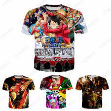 The anime series one piece land of wano is coming to ut! High Quality Customized Man Women One Piece Anime Luffy 3d Print One Piece T Shirts Short Sleeves Shopee Philippines