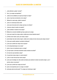 Clases De Conversacion La Amistad Conversacion En Espanol Aprender Espanol Ejercicios Para Aprender Espanol
