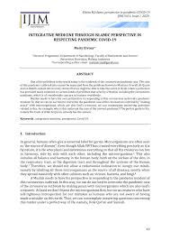 Check spelling or type a new query. Pdf Integrative Medicine Through Islamic Perspective In Respecting Pandemic Covid 19
