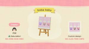 Rhii Luvs Koo Acnh On Twitter My Boba Stand Design Featuring Taro Milk Tea And Strawberry Flavour New Animal Crossing Animal Crossing Qr Animal Crossing