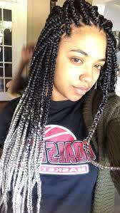 Ombre Braids Grey And Black Braids For Black Hair African Hair Braiding Styles Braided Hairstyles