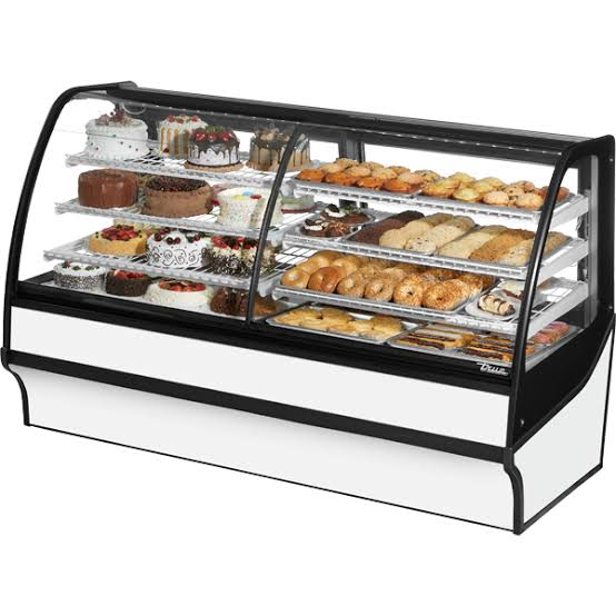 True Dual Zone Bakery Display Case TDM-DZ-77-GE/GE-W-W
