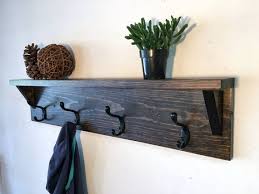 Coat Rack With Shelf Wood Coat Hooks Wall By Treetopwoodworks Coat Rack Wall Rustic Coat Rack Coat Rack Shelf