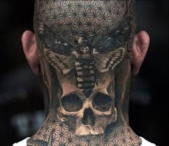A beautiful piece of skull tattoo design on arm. Neck Tattoos 50 Most Beautiful And Attractive Neck Tattoos