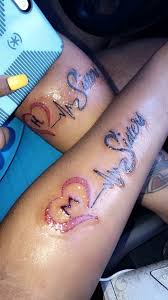The sister tattoo ideas below are great ways to express that love and bond. Pin By Tia Readus On Ink Sister Tattoos Tattoos Matching Sister Tattoos