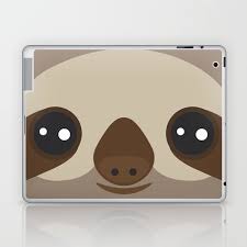Check spelling or type a new query. Funny And Cute Smiling Three Toed Sloth On Brown Background Laptop Ipad Skin By Ekaterinap Society6