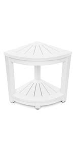 The swanstone corner shower seat in white mounts in either corner of your shower and has a weight capacity of up to 300 lbs. Amazon Com Corner Bench Shower Stool For Shaving Legs Waterproof Shower Stools And Benches Bathroom Foot Rest With Storage Shelf Bath Step For Small Spaces Perfect For Indoor Or