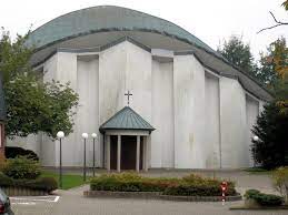 Schon lange war überlegt worden, in beisen eine kirche zu bauen, eine umsetzung. St Albertus Magnus Leverkusen Leverkusen Architektur Baukunst Nrw